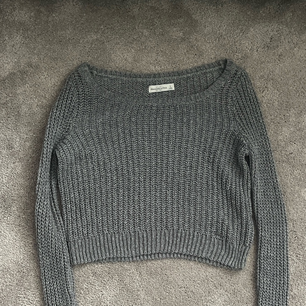 Abercrombie & Fitch Charcoal Knit Sweater
